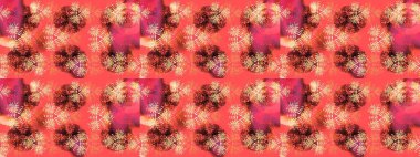 Xmas Frost kar taneleri izole edilmiş siluet sembolü. Kar tanesi raster arka planı. Kış pembesi, turuncu ve kırmızı noel kar düz kristal element. Meteoroloji buz koleksiyonu. Raster illüstrasyonu