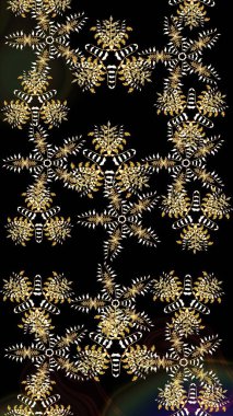 Raster kar taneleri arka planda. Soyut kar taneleri arkaplanda izole edilmiş düz dizayn. Kar taneleri deseni. Kar tanesi rengarenk desen. Raster illüstrasyonu.