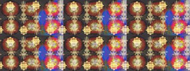 Raster resim. Raster kar taneleri desen. Renkli arka plan üzerinde raster sevimli kar taneleri.