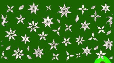 Düz Çiçek Elementleri Tasarımı. Renkli Yaz Temalı eskiz kalıbı. Raster Illustrasyon 'daki Çiçek Deseni' nin son moda çizimi. Güzel kumaş deseni.