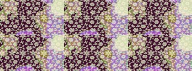 Raster illüstrasyonundaki çiçek desenli çizim. Tarafsız renklerde çiçekler.