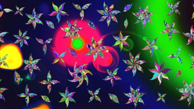 Güzel kumaş deseni. Raster çiçekli arka plan. Güzel eskiz şekli. Renkli Yaz Temalı eskiz kalıbı. Düz Çiçek Elementleri Tasarımı. Yazdır.