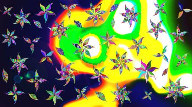 Gri renkli çiçekler. Elle boyanmış suluboya resim çizimi çiçekler ve bitkiler.