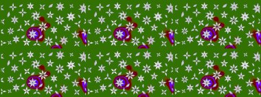 Elle çizilmiş sonbahar çiçeği deseni. Renkli yeşil çizim kalıbı. Doodle tarzı. Tekstil ve kapak tasarımı için mükemmel. Yeşil renkte çiçekler.