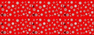 Kırmızı çiçekli eskiz deseni, suluboya çiçek deseni, sevimli çiçek, duvar kağıdı, kart ya da kumaş için fayanslı. Raster - stok.