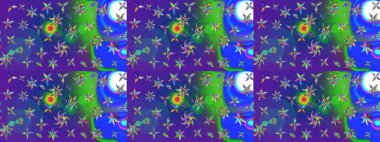 Raster Güzel kumaş deseni. Raster suluboya deseni, narin çiçekler, mavi çiçekler, tebrik kartı şablonu..