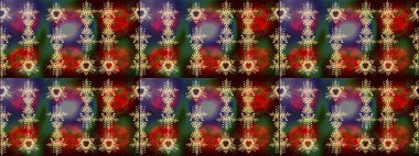 Raster kar taneleri deseni. Renkli arka planda güzel kar taneleri. Raster illüstrasyonu.