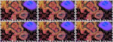 Çiçek desenli raster, kahverengi çizgi grafik desenli soyut raster arkaplan. Modern stil dokusu.