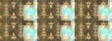 Kumaş veya Duvar Kağıdı Tasarımı. Tekstil için Lacy Fashion Print. Mandalas 'ın dekoratif dokusu. Folk Style. Lace Snowflakes 'in etnik kökü. Stilize Çiçekler. Raster illüstrasyonu.