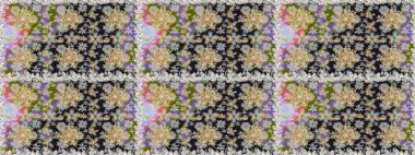 Barok tarzında altın çiçek süsü. Gri renklerdeki altın element. Antika altın tekrarlanabilir duvar kağıdı. Damask arkaplanı tekrarlayan kusursuz desen.