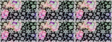 Raster hisseleri. Suluboya, elle çizilmiş. Kusursuz bir arka plan modeli. Gri üzerine çiçekler.