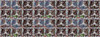 Çiçek süsü ile kusursuz desen. Kahverengi renkli çiçekler. Raster illüstrasyonu.