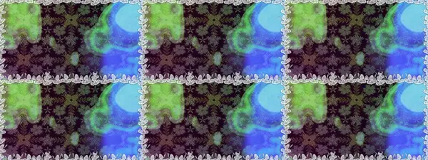 Kusursuz çiçek deseni duvar kâğıdı olarak kullanılabilir. Raster illüstrasyonu. Mavi renkte çiçekler.