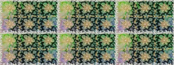 Kusursuz klasik raster altın desenli. Gri renklerde, altın elementlerle kusursuz desen. Geleneksel oryantasyon süsü. Raster illüstrasyonu. Klasik vintage arkaplan.