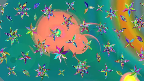 Mavi renkli çiçekler. Düz Çiçek Elementleri Tasarımı. Renkli Yaz Temalı eskiz kalıbı. Çiçekli retro deseni çiz.