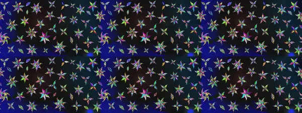 Raster illüstrasyonu. Gri kıvırcık çiçekler gri renkte şekillenir. Klasik çiçek tasarım elementleri.