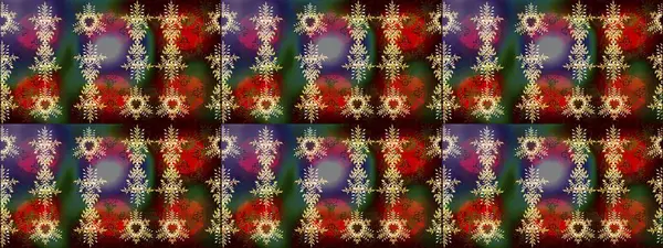 Raster kar taneleri deseni. Renkli arka planda güzel kar taneleri. Raster illüstrasyonu.