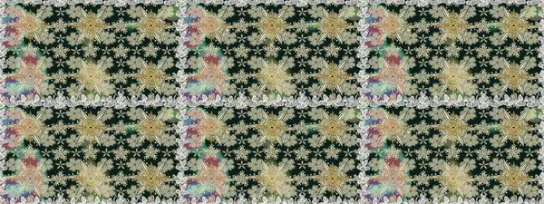 Beautiful fabric pattern. Raster illustration. Cute seamless floral print with spring flowers.