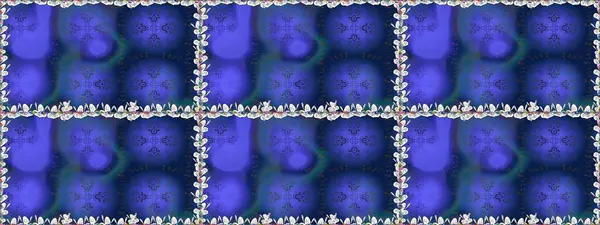 Şirin çiçek elementleri. Raster illüstrasyonu. Mavi renkli çiçekler. Kusursuz..