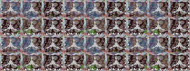 Çiçek süsü ile kusursuz desen. Kahverengi renkli çiçekler. Raster illüstrasyonu.