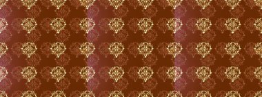 Kusursuz altın desenli bukleler. Kahverengi, bej ve altın elementli sarı renkler. Raster illüstrasyonu. Doğu tarzı arabesk. Raster altın desen.