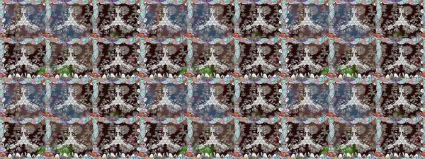 Çiçek süsü ile kusursuz desen. Kahverengi renkli çiçekler. Raster illüstrasyonu.