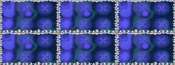 Şirin çiçek elementleri. Raster illüstrasyonu. Mavi renkli çiçekler. Kusursuz..