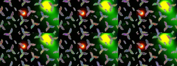 Kar taneleri arka planda. Raster illüstrasyonu. Kar tanesi süsleme deseni. Arkaplanda soyut kar taneleri olan düz tasarım. Kar taneleri deseni.
