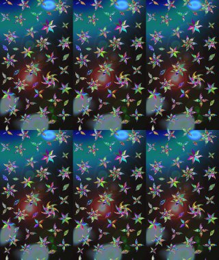 Şirin çiçekli, desenli, gri renkli bir eskiz deseni. El çizimi çiçek çizimi deseni (fayans). Tekstil için suluboya çizim deseni.