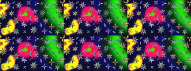 Raster suluboya çiçek deseni, narin çiçekler, gri çiçekler, tebrik kartı şablonu. Raster Güzel kumaş deseni.