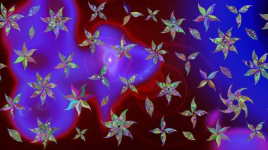 Çiçek desenli eskiz. Mor renkli çiçekler. Tişört baskısı için çiçek boyama rasteriName.