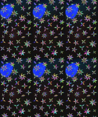 Raster düz çiçek çizim deseni. Gri renkli çiçekler. Tasarım hediye paketi, tebrik kartları, posterler ve afiş tasarımı.