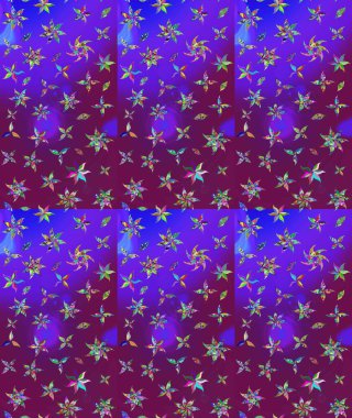 Raster illüstrasyonu. Tony 'nin kumaş kalıbını çiz. Modaya uygun kumaş deseni. Küçük çiçekte sevimli çiçek deseni var..