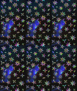 Gri renklerde. Raster illüstrasyonu. Çiçekli güzel suluboya desen.