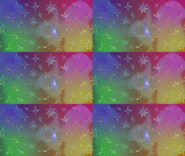 Küçük çiçekteki sevimli çiçek deseni. Robot resim. Raster illüstrasyonu.