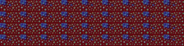 Raster illüstrasyonundaki çiçek desenli çizim. Kırmızı renkte çiçekler.