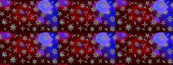 Kahverengi renkli etnik çiçeklerin olduğu zarif bir eskiz modeli. Raster Çiçek İllüstrasyon Şirin Tekstil.