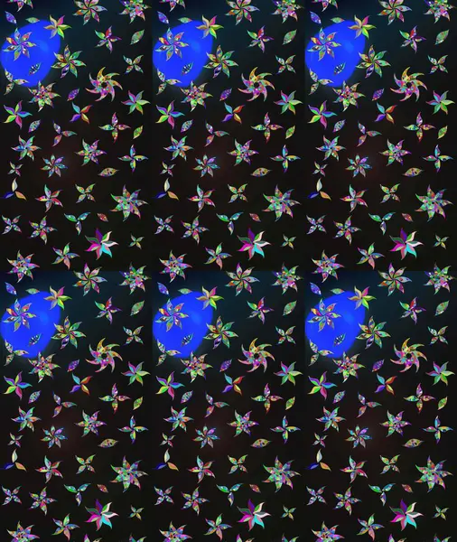 Raster düz çiçek çizim deseni. Gri renkli çiçekler. Tasarım hediye paketi, tebrik kartları, posterler ve afiş tasarımı.