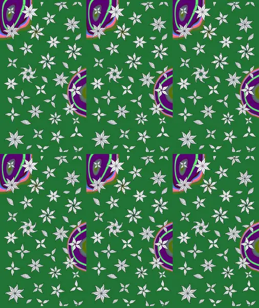 Renkli grunge soyut arkaplanı koloyeşil çiçeklerle süslüyor. Nakış desenli çiçek deseni. İzler, kumaş, duvar kağıtları, tekstil için raster dokusu.