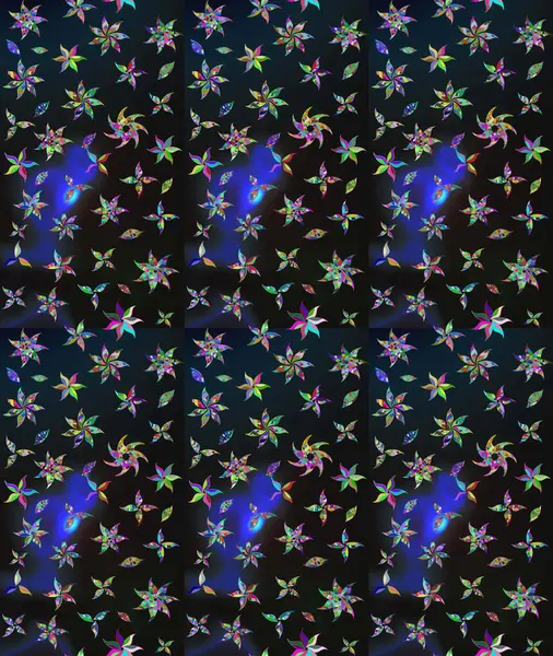 Gri renklerde. Raster illüstrasyonu. Çiçekli güzel suluboya desen.