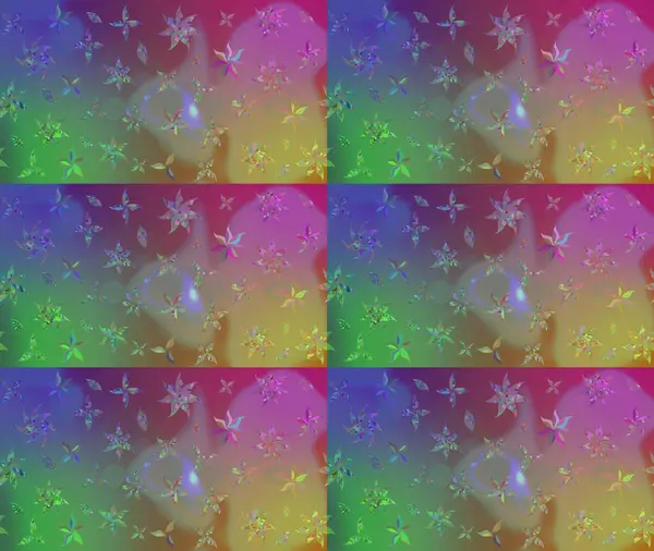 Küçük çiçekteki sevimli çiçek deseni. Robot resim. Raster illüstrasyonu.