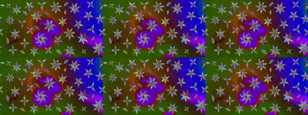 Moda baskıları için zarif bir şablon. Küçük çiçekte güzel bir desen. Küçük renkli çiçekler. Çiçekli bahar çiçekleri. Motley illüstrasyonu.