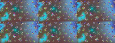 Modern stil dokusu. Çiçek desenli raster, mavi çizgi grafik deseni soyut raster arkaplan.