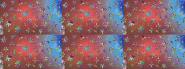 Kabile sanatı boho baskısı, klasik çiçek arkaplanı. Arkaplan dokusu, duvar kağıdı, kahverengi renkli çiçek teması. Soyut etnik raster çizim kalıbı.