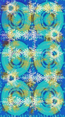 Retro stil dokusu, şablon kış elementleri. Kar taneleri tasarımı. Son moda kar taneleri ve elementler onun kartlarını gösteriyor. Modern tasarım posteri, kapak, mavi, nötr ve yeşil renkli kart tasarımı.