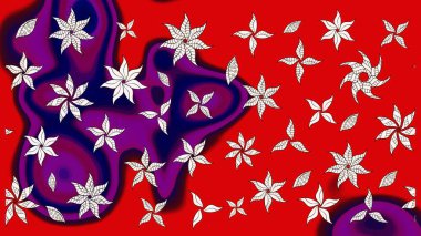 Düz Çiçek Elementleri Tasarımı. Modaya uygun kumaş deseni. Renkli Yaz Temalı eskiz kalıbı. Sevimli çiçek raster deseni.