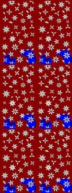 Çiçek desenli raster, kırmızı çizgi grafik desenli soyut raster arkaplan. Modern stil dokusu.