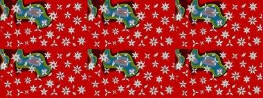 Raster düz çiçek çizim deseni. Hediye ambalaj kağıdı, tebrik kartları, posterler ve pankart tasarımı. Kırmızı renkte çiçekler.