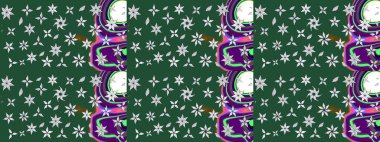 Kıvırcık, parlak örgü. Eski moda arka plan. Çiçek çelengi. Güzel, parlak, pürüzsüz kumaş, tuval. Desen, çizim, çiçek sınırı. Raster illüstrasyonu.