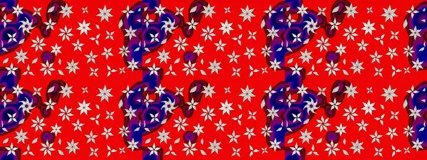 El çizimi çiçek çizimi deseni (fayans). Şirin çiçekli, desenli, kırmızı renkli bir eskiz deseni. Tekstil için suluboya çizim deseni.